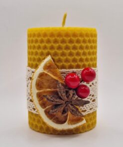 Lumânare decorată de Crăciun