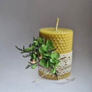 Alternative view of Lumânare de Crăciun cu hortensie verde
